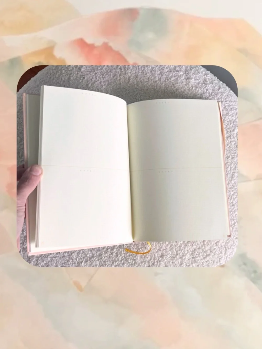 Sunny Minimal Pastel Pink Dot Grid Daily & Reviewing Log Notebook Journal